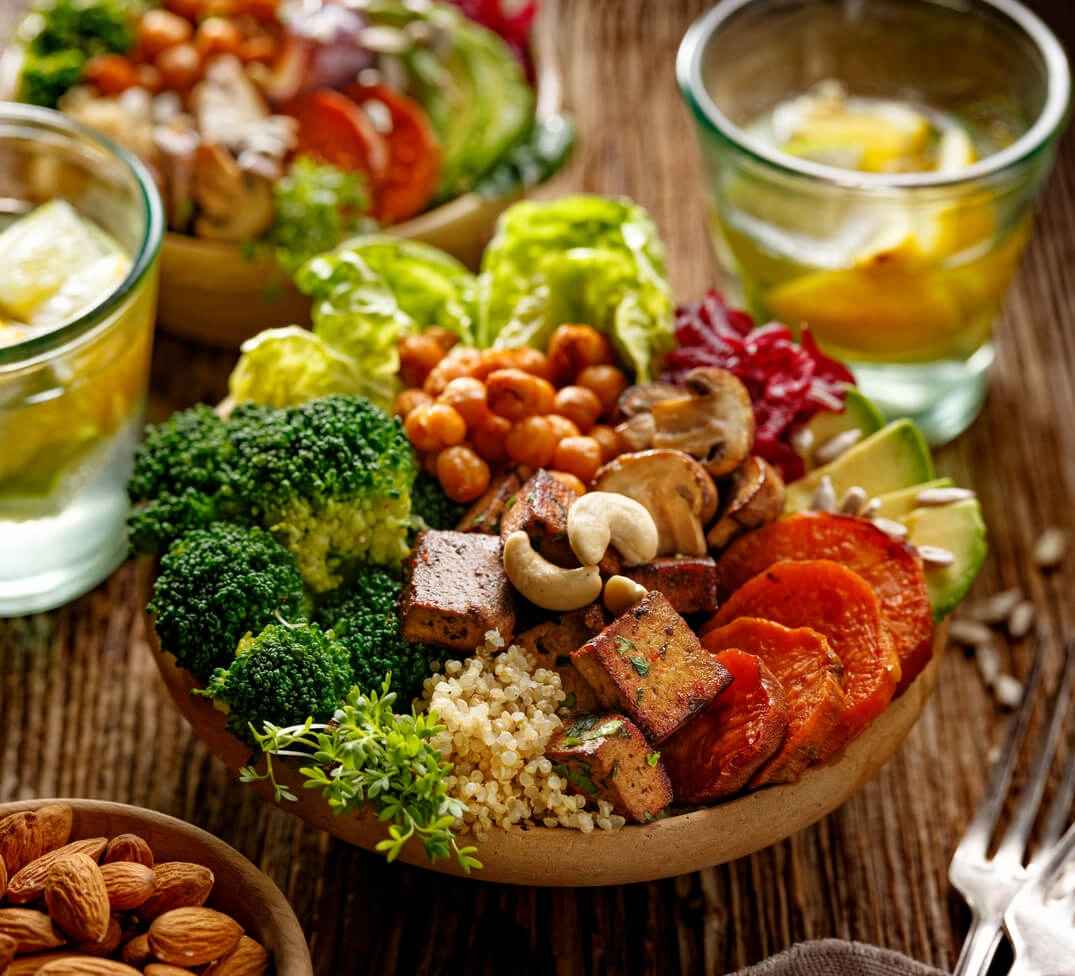 Vegan Meal - building muscle after 50
