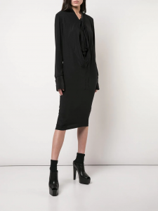Vera Wang Draped Midi Dress