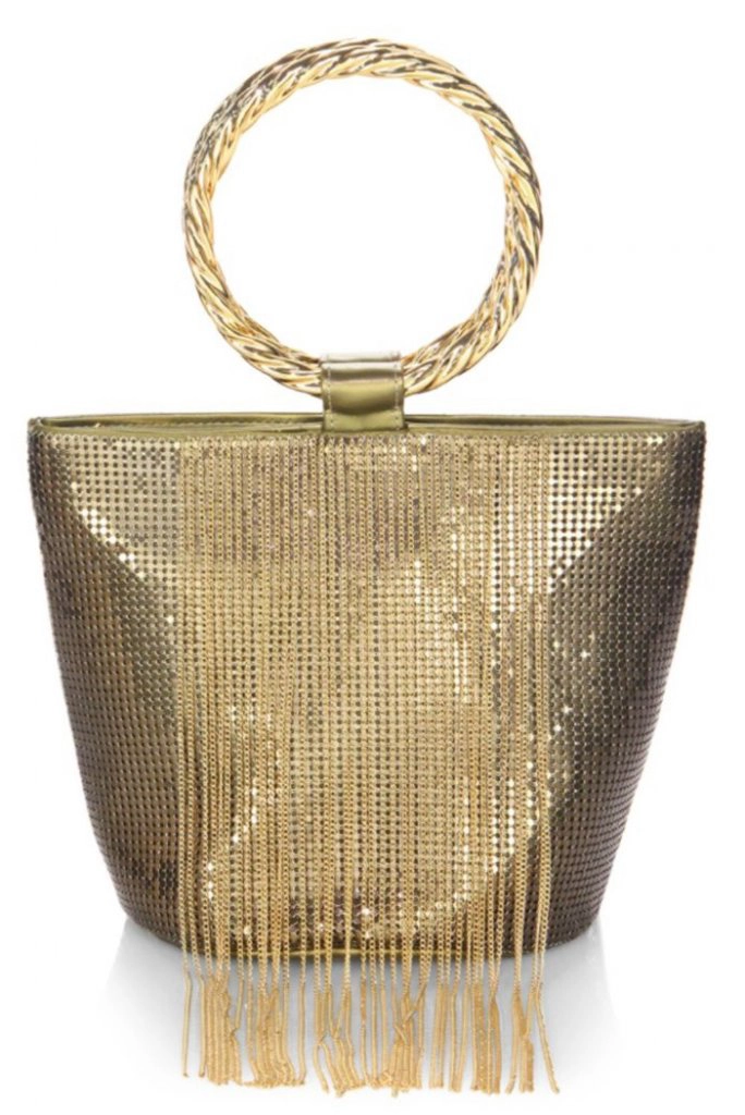 Whiting & Davis Bracelet Fringe Bucket Bag