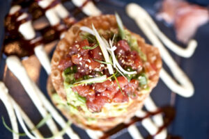 Grilled Tuna Salad with Queso Oaxaca