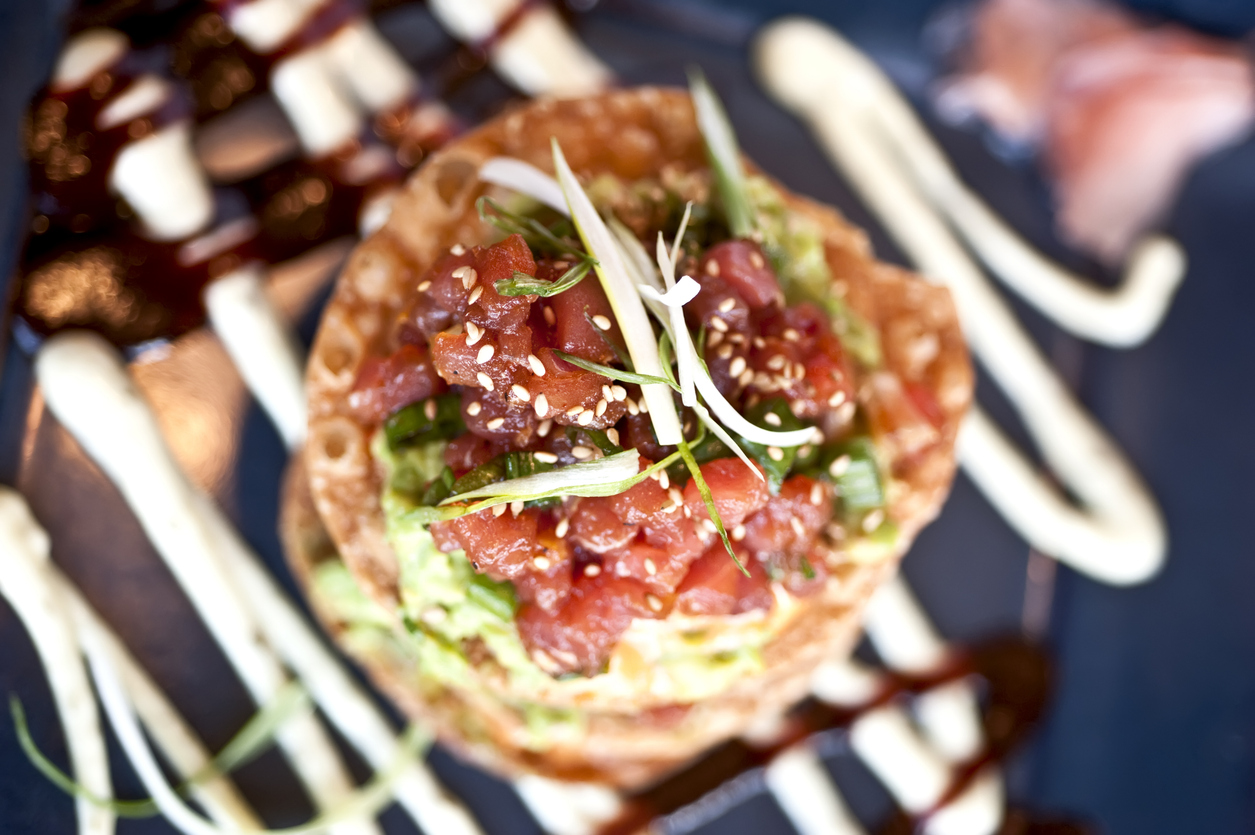 Grilled Tuna Salad with Queso Oaxaca