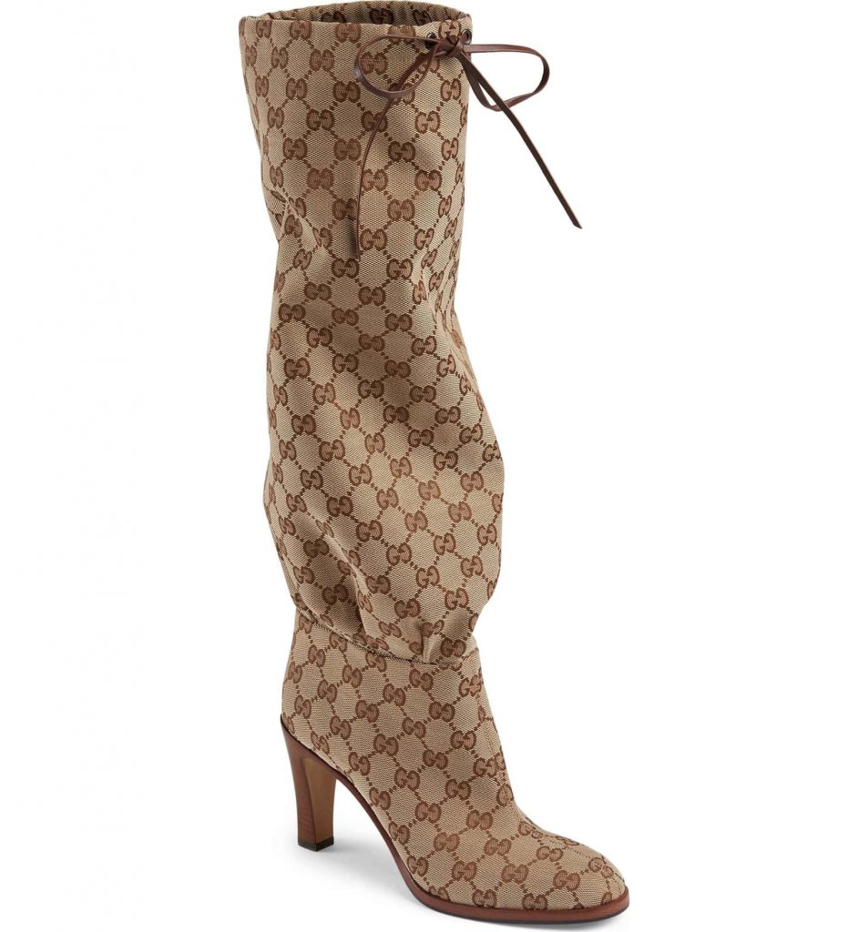Gucci Monogrammed Slouch Boot