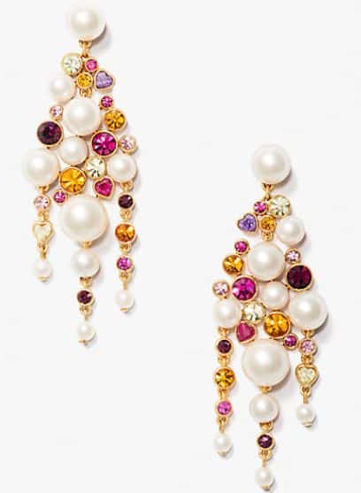 Kate Spade pearl caviar statement earrings