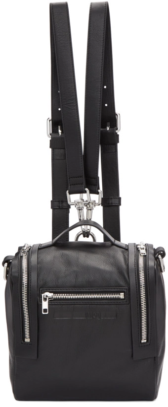 McQ Alexander McQueen Black Mini Convertible Box Backpack