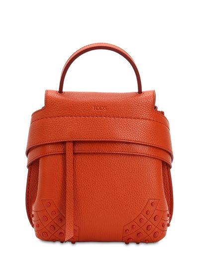 TOD'S MINI WAVE GOMMINO LEATHER BACKPACK