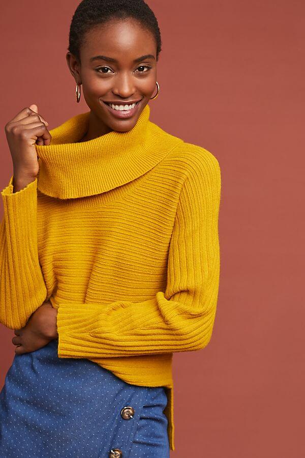Anthropologie Ribbed Turtleneck