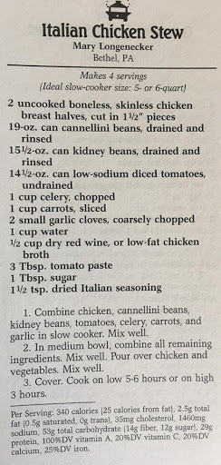 Italian Chicken Stew