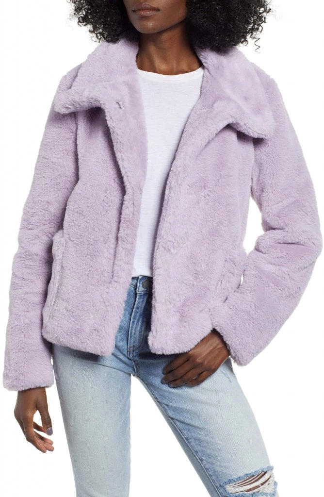 Leith Fur-Fect Faux Fur Jacket