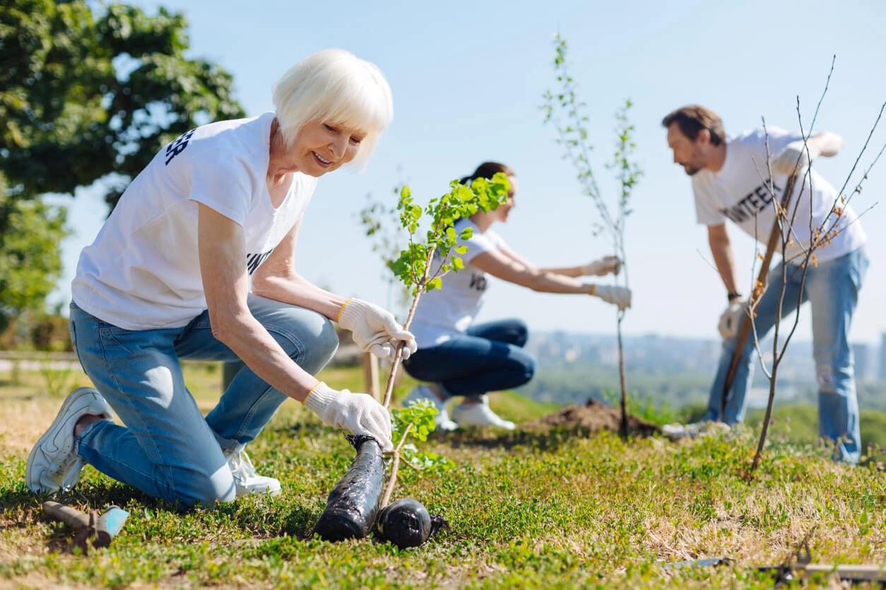 Woman Volunteering