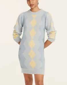 Argyle sweater-dress