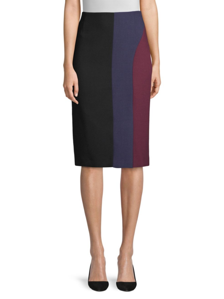 BOSS Colorblock Ponte Skirt