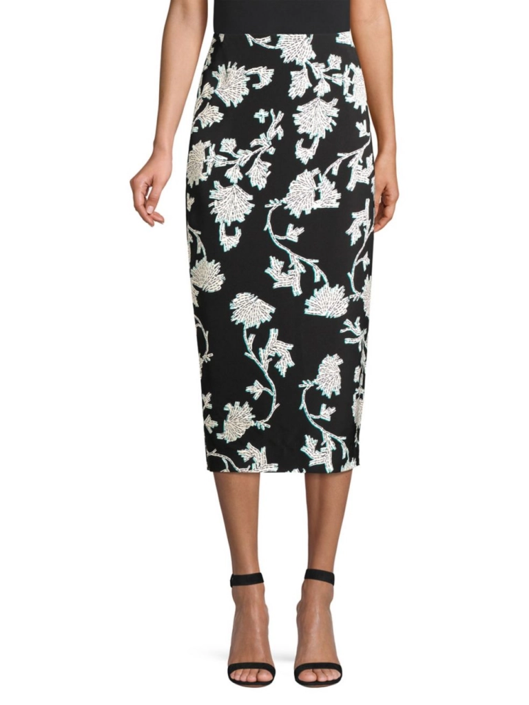 Diane von Furstenberg Kara Floral Pencil Skirt