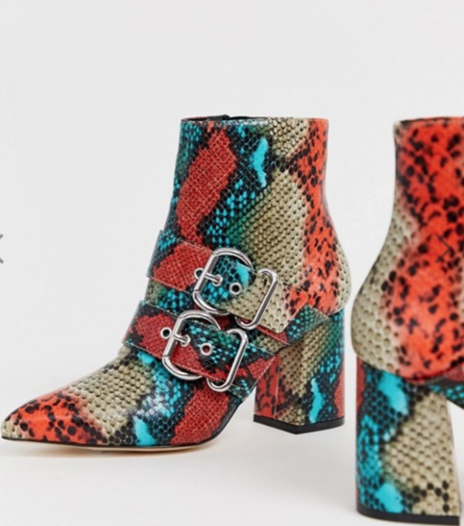 Miss Selfridge Snake Bootie