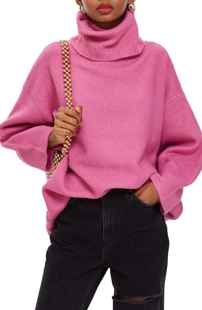 Topshop Oversize Turtleneck Sweater