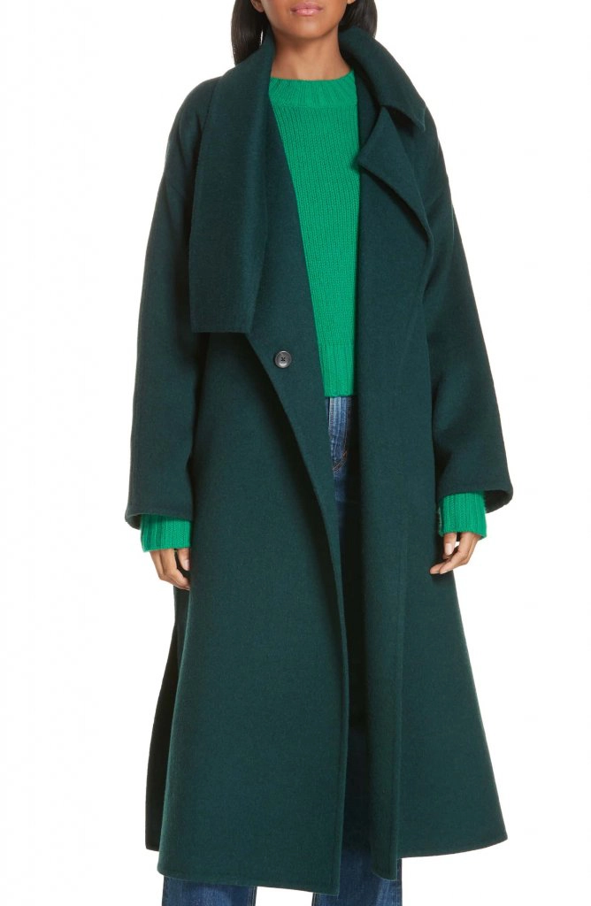 Vince Belted Wool Blend Cozy Coat