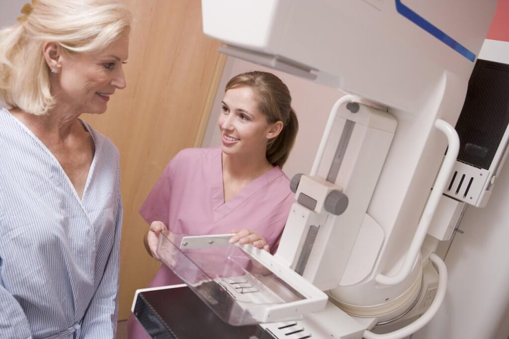 Woman Having a Mammogram