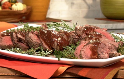 herb crusted bison