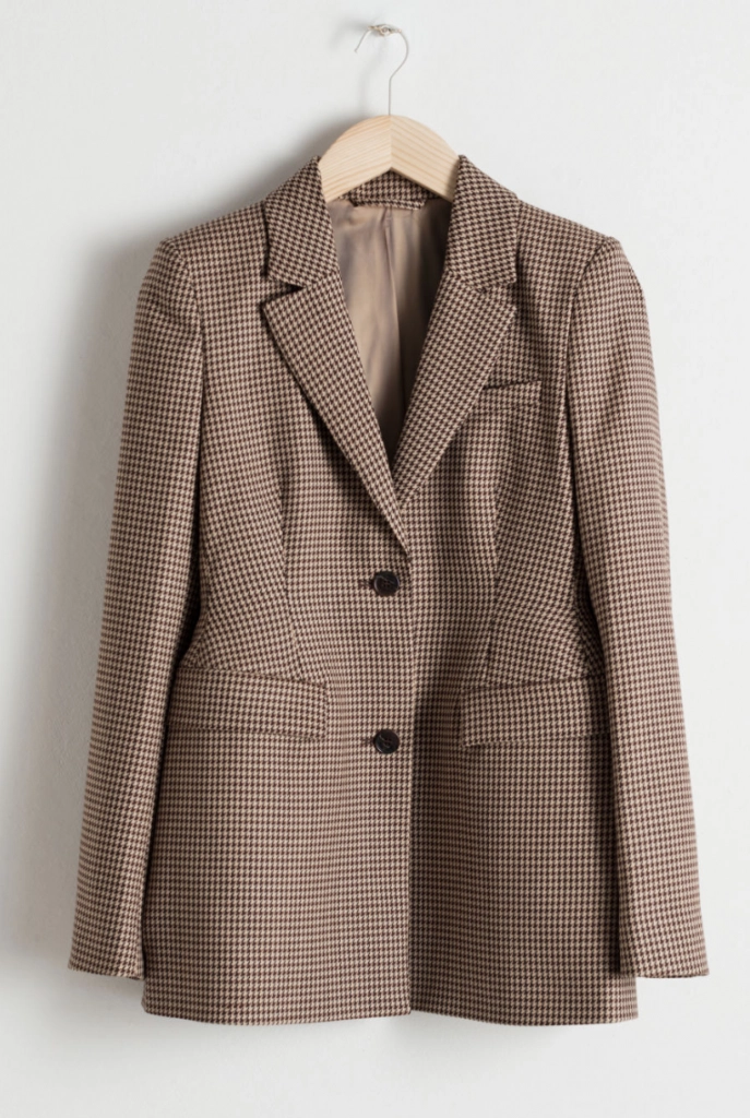 Hourglass Houndstooth Blazer