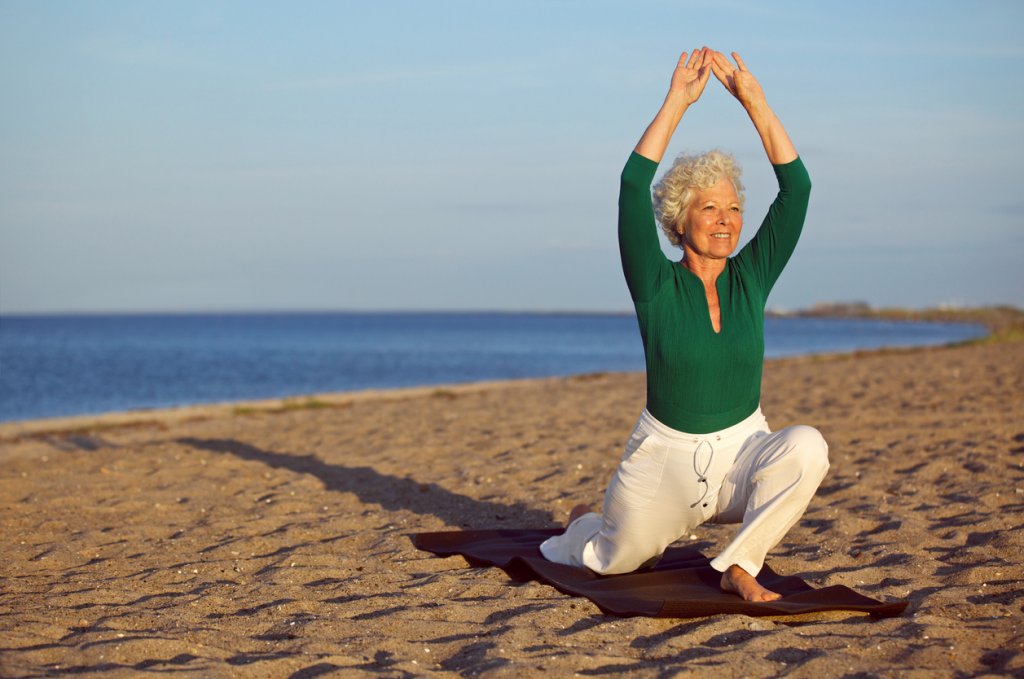 Mature Woman Doing Yoga