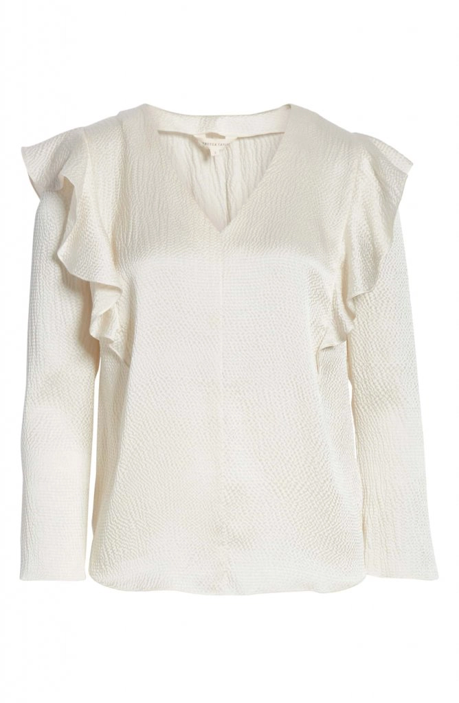 Rebecca Taylor Silk Ruffle Top