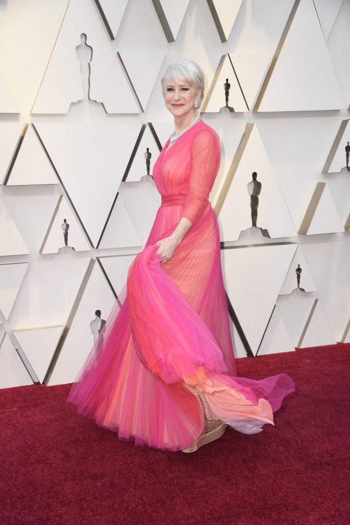 RedCarpet-Oscars-Dame Helen Mirren in Schiaparelli Haute Couture