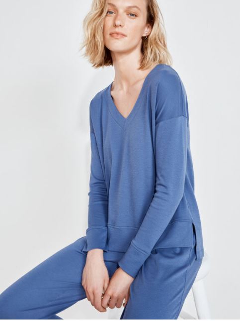 Talbots Organic Cotton V-Neck Top and Bottoms