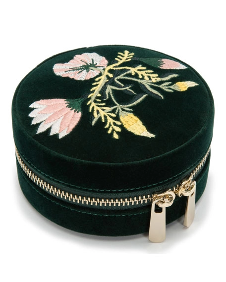 WOLF Zoe Round Travel Jewelry Case