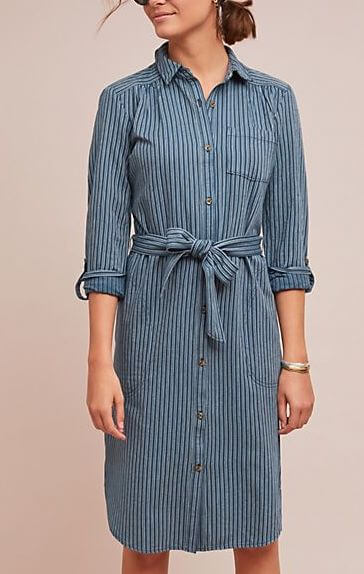 Anthropologie Bellamy Striped Shirtdress