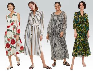 spring dresses from H&M and Zara
