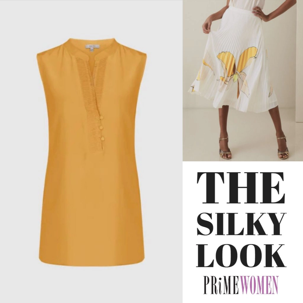 Yellow Silk Top