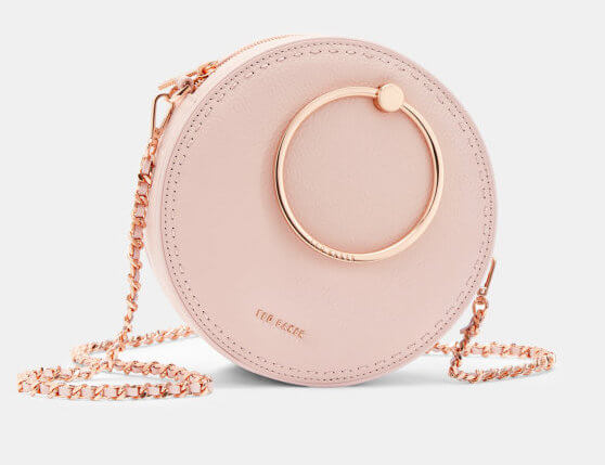 Ted Baker London Madddie Stab stitch circle leather bag