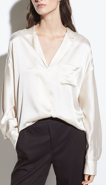 Vince Silk-Satin Pajama Popover