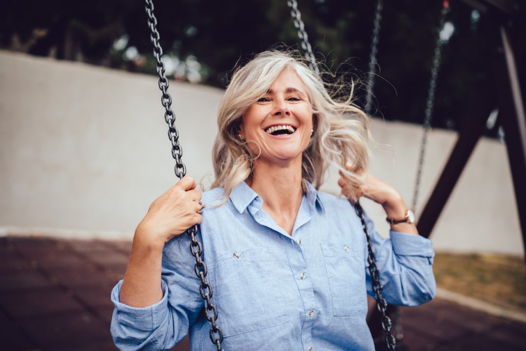Woman on Swing