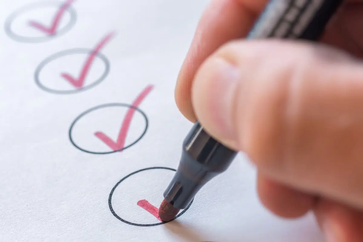 checking off to do list