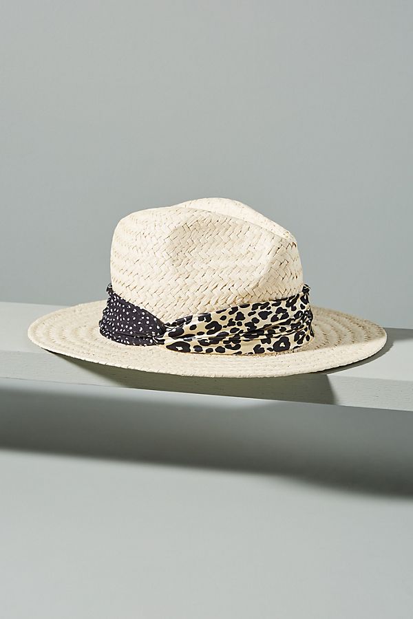 Genie by Eugenia Kim Billie Leopard-Trimmed Fedora