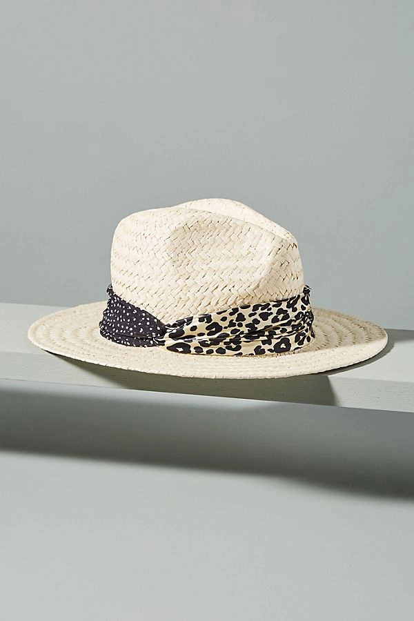 Genie by Eugenia Kim Billie Leopard-Trimmed Fedora