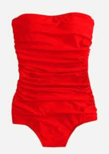 Maillot de bain une pièce bandeau froncé JCREW