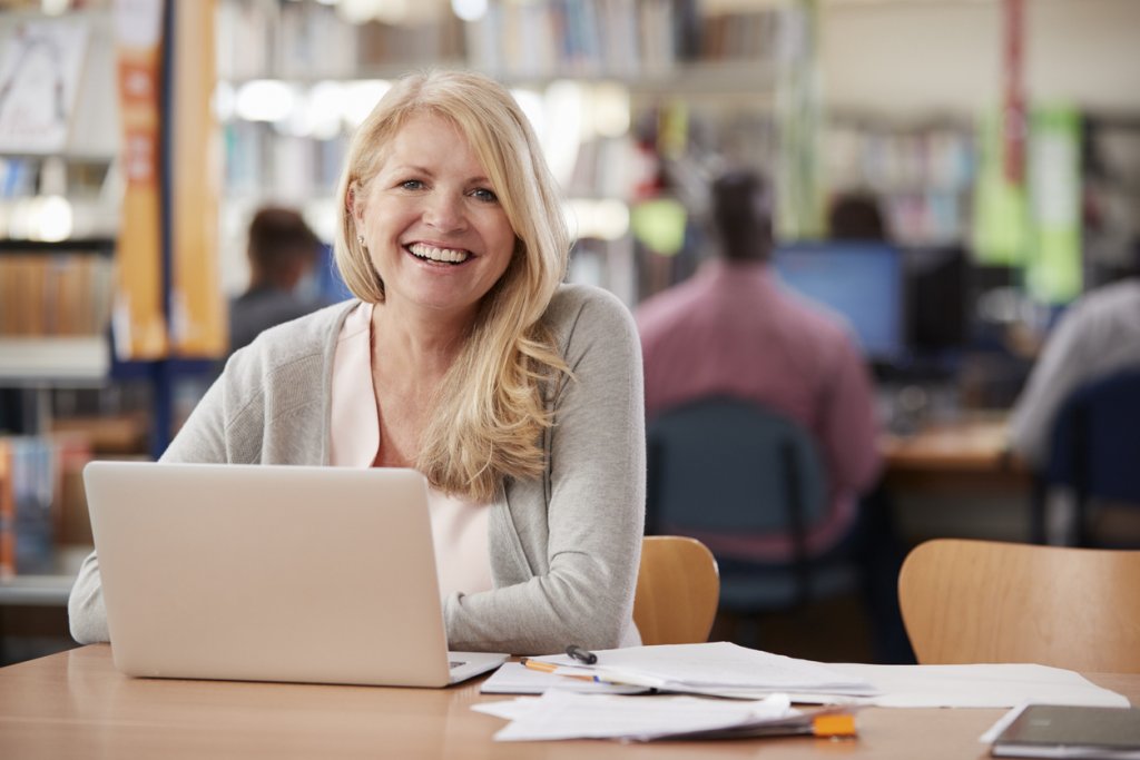 Mature Woman Taking Class
