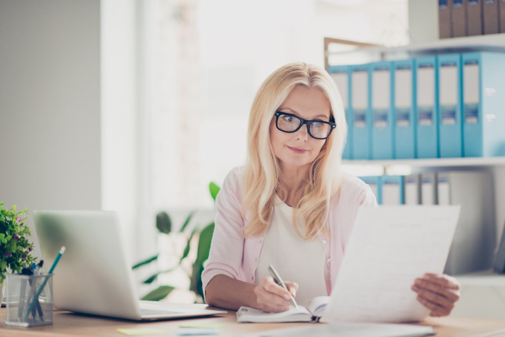 Woman Writing Skills