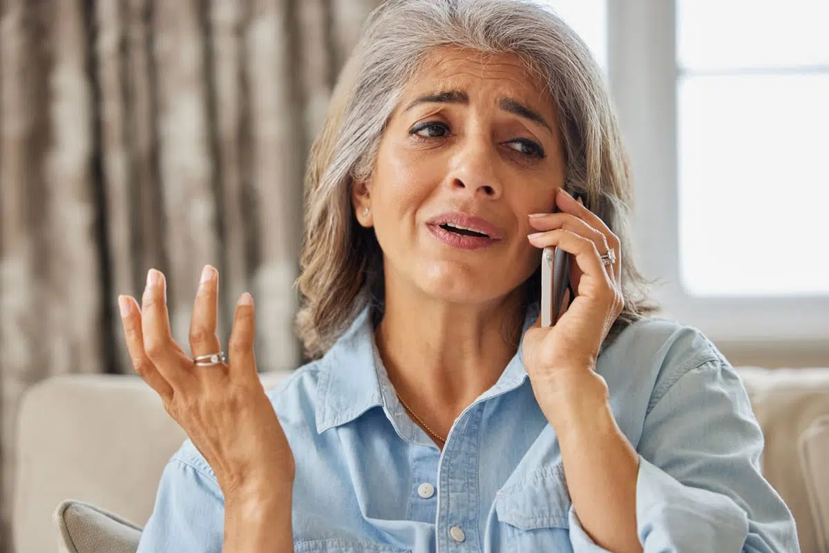 upset woman