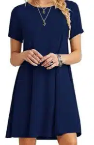 Casual Plain Simple T-Shirt Loose Dress