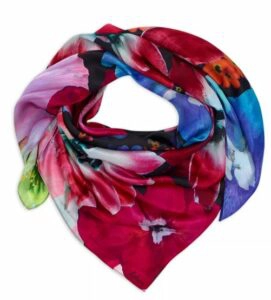 Floral Silk Square Scarf