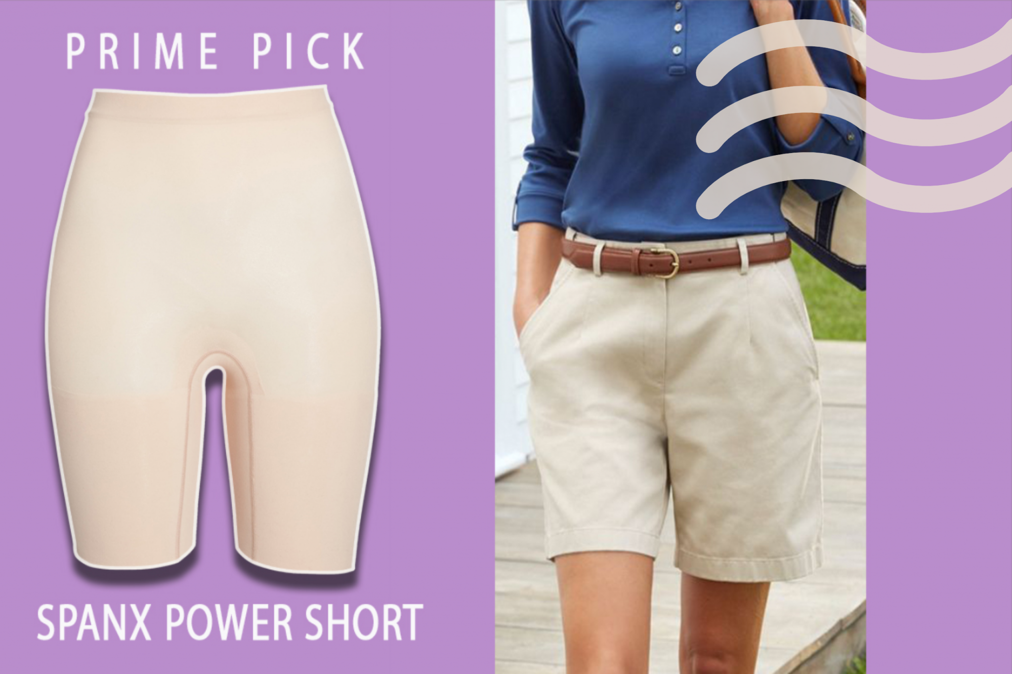 Woman Confident in Shorts with Shapewear Shorts by Spanx