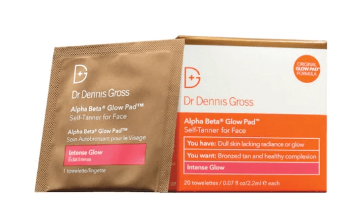 Dr. Dennis Gross Skincare, Alpha Beta Intense Glow Pad Self-Tanner for Face