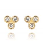 Lark and Berry Trinity Diamond Mini Stud Earrings 