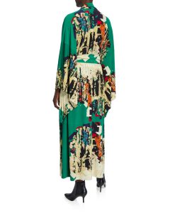 Norma Kamali Printed Long Kimono Robe