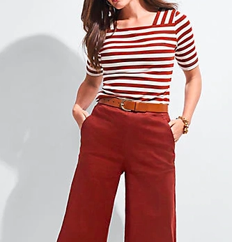 A transition piece like a striped top in fall colors is easy to layer