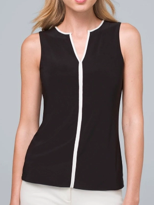 A streamline tank in knit will transition seasons well