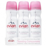 Evian Facial Mist Travel Size refresh after inflight exercises