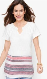 Haut en lin à bordure rayée Talbot